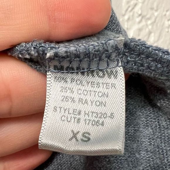 Monrow Stars Gray Pullover Hoodie XS - Picture 8 of 8